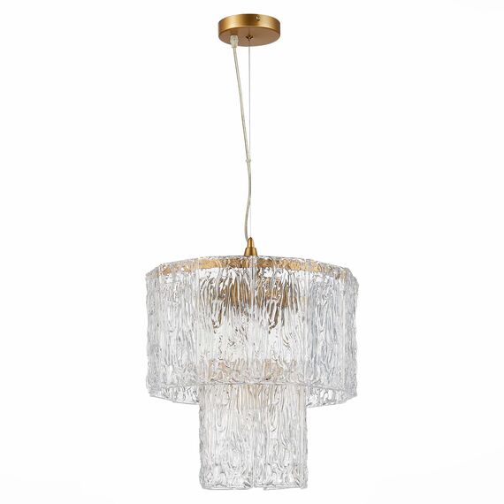 SLE283203-05 Светильник подвесной Золотистый/Прозрачный E27 5*40W RIDA, изображение 4