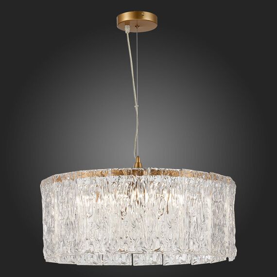 SLE283203-06 Светильник подвесной Золотистый/Прозрачный E27 6*40W RIDA, изображение 2