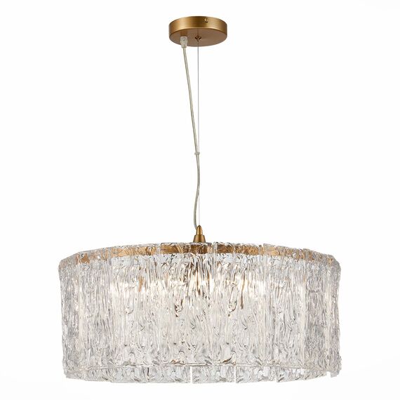 SLE283203-06 Светильник подвесной Золотистый/Прозрачный E27 6*40W RIDA, изображение 3