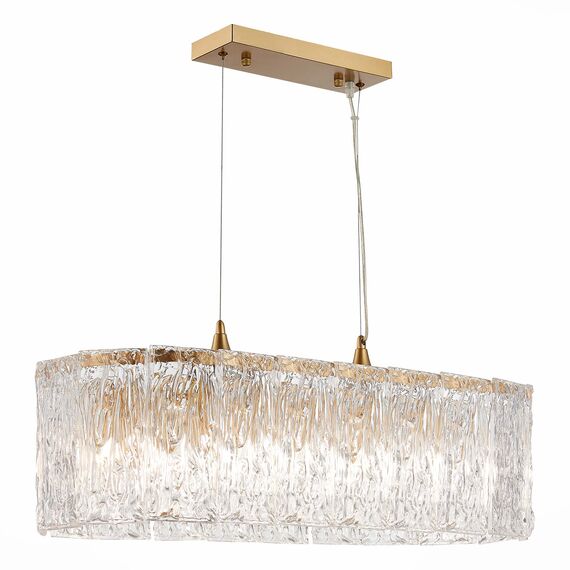 SLE283203-10 Светильник подвесной Золотистый/Прозрачный E27 10*40W RIDA, изображение 3