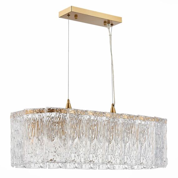 SLE283203-10 Светильник подвесной Золотистый/Прозрачный E27 10*40W RIDA, изображение 4