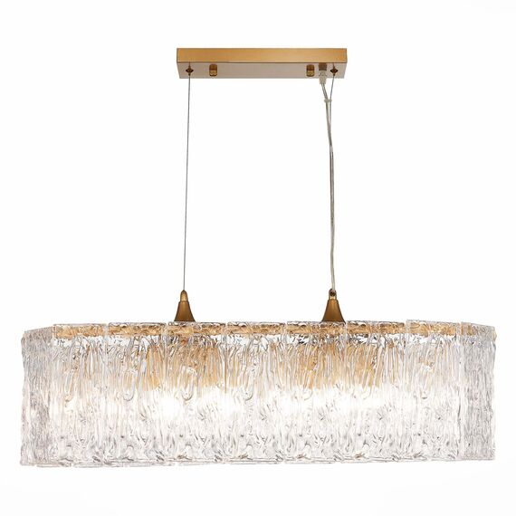 SLE283203-10 Светильник подвесной Золотистый/Прозрачный E27 10*40W RIDA, изображение 5