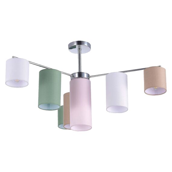 SLE300602-07 Светильник потолочный Хром/Белый, Бежевый, Зеленый E14 7*40W ESSENZA, изображение 4