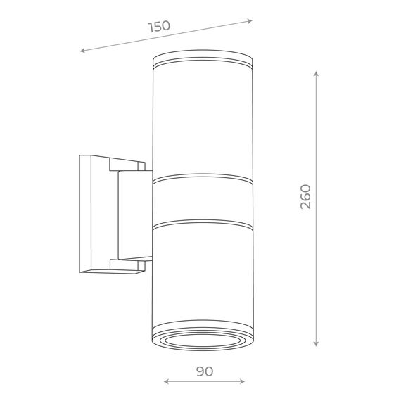 SL074.401.02 Светильник уличный настенный ST-Luce Черный/Черный LED 2*8W 4000K TUBO, изображение 10