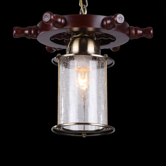 SL150.303.01 Светильник подвесной ST-Luce Бронза, Коричневый/Прозрачный с эфектом трещин E27 1*40W VOLANTINO