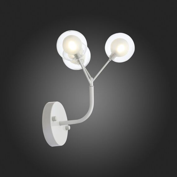 SL376.501.03 Бра ST-Luce Белый/Белый,Прозрачный G4 LED 3*2W DEMELE, изображение 2