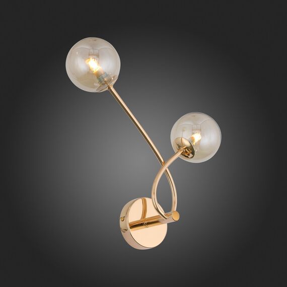 SL435.201.02 Бра ST-Luce Золотистый/Коньячный G9 2*3W PARLLAONE, изображение 2