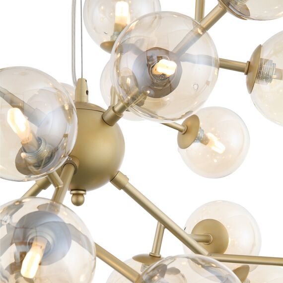 SL438.203.24 Люстра подвесная ST-Luce Золотистый/Коньячный G9 24*5W PALLЕRE, изображение 9