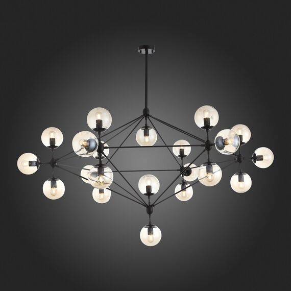 SL549.403.21 Люстра потолочная ST-Luce Черный/Янтарный E27 21*40W STAMPO, изображение 2