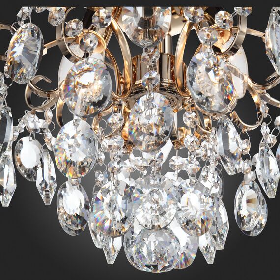 SL846.202.03 Люстра подвесная ST-Luce Золотистый/Прозрачный E14 3*40W ORECCHINI, изображение 8