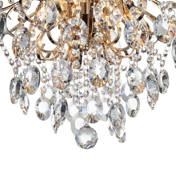 SL846.202.06 Люстра подвесная ST-Luce Золотистый/Прозрачный E14 6*40W ORECCHINI, изображение 6