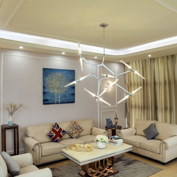 SL947.102.14 Люстра потолочная ST-Luce Серебристый/Белый G9 14*5W LACONICITA, изображение 6