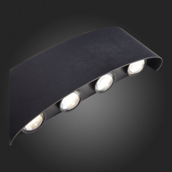 SL089.401.08 Светильник уличный настенный ST-Luce Черный кварцевый LED 8*1W 4000K BISELLO, изображение 8