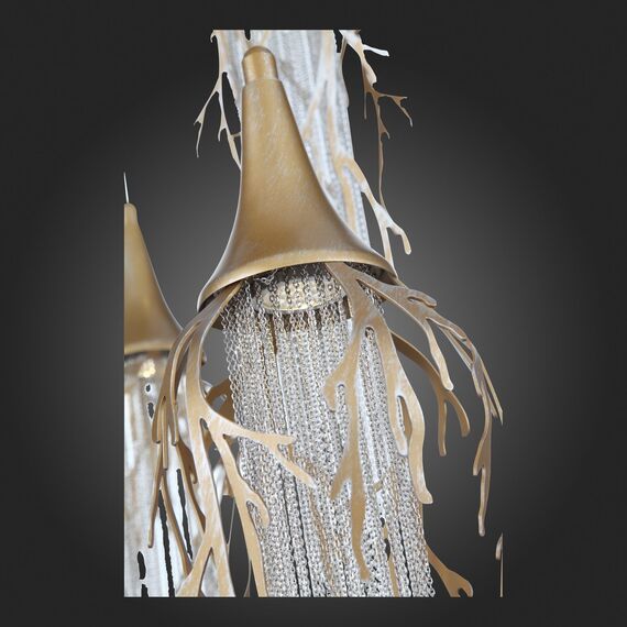 SL1116.203.09 Светильник подвесной ST-Luce Золотой с патиной/Золотой с  патиной, Никель LED 9*5W 300 SALICA, изображение 8