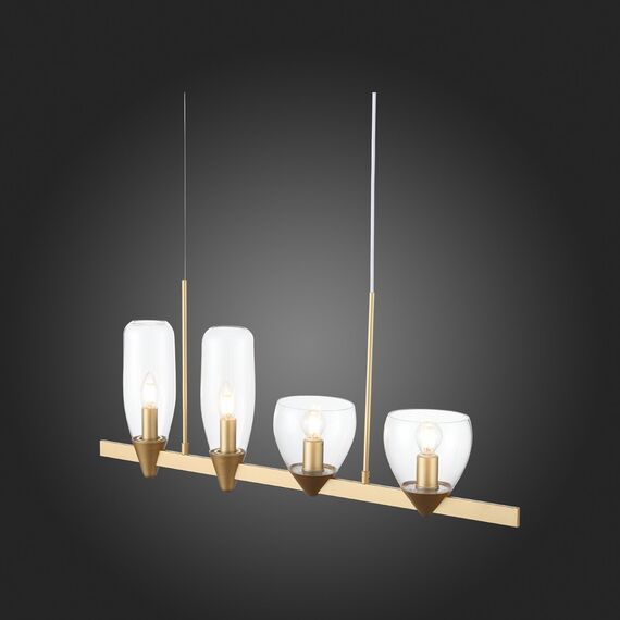 SL1119.203.04 Светильник подвесной ST-Luce Золотистый/Прозрачный E14 4*40W TENERESA, изображение 5