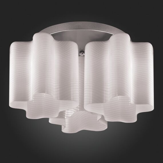 SL117.502.03 Люстра потолочная ST-Luce Серебристый/Белый с полосками E27 3*60W ONDE, изображение 2