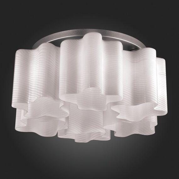 SL117.502.06 Люстра потолочная ST-Luce Серебристый/Белый с полосками E27 6*60W ONDE, изображение 2