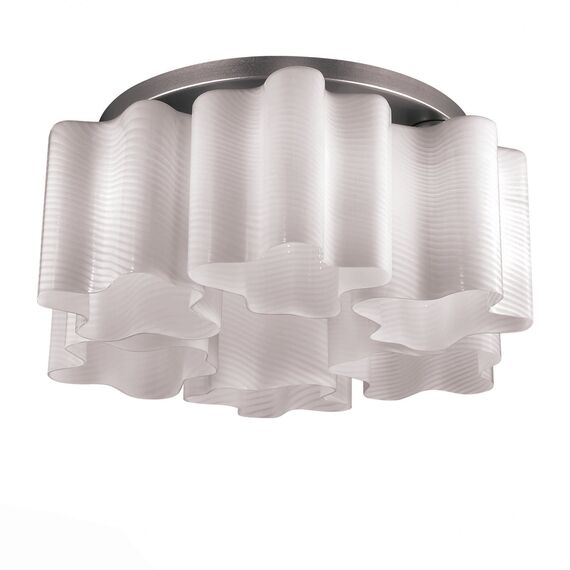 SL117.502.06 Люстра потолочная ST-Luce Серебристый/Белый с полосками E27 6*60W ONDE, изображение 3