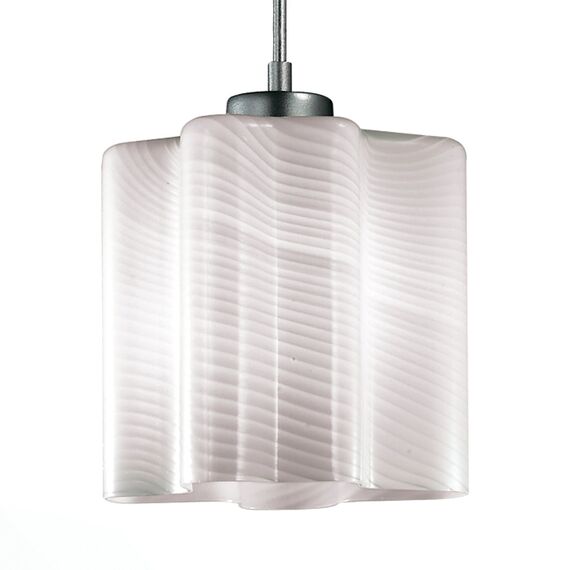 SL117.503.01 Светильник подвесной ST-Luce Серебристый/Белый с полосками E27 1*60W ONDE, изображение 3