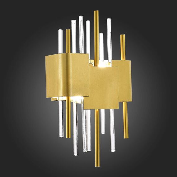 SL1633.201.02 Бра ST-Luce Матовое золото/Матовое золото,Прозрачный E14 2*40W OLVERA, изображение 2