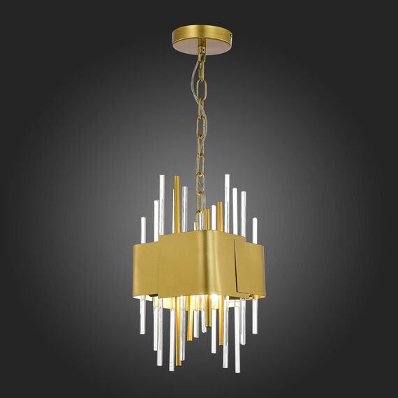 SL1633.203.04 Люстра подвесная ST-Luce Матовое золото/Матовое золото,Прозрачный E14 4*40W OLVERA, изображение 2