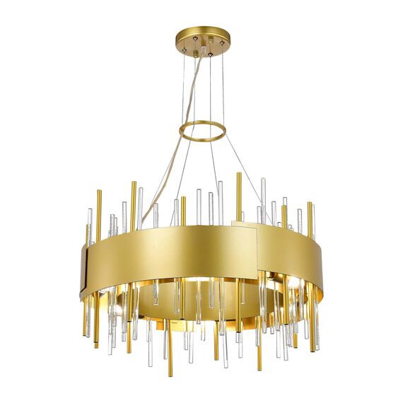 SL1633.203.12 Люстра подвесная ST-Luce Матовое золото/Матовое золото,Прозрачный E14 12*40W OLVERA, изображение 5