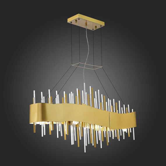 SL1633.213.08 Люстра подвесная ST-Luce Матовое золото/Матовое золото,Прозрачный E14 8*40W OLVERA, изображение 2