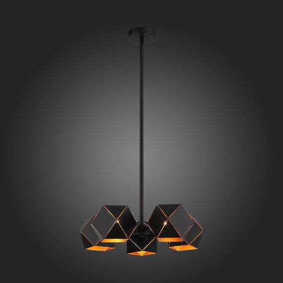 SL258.402.05 Люстра потолочная ST-Luce Черный/Черный, Золото E14 5*40W ENIGMA, изображение 5