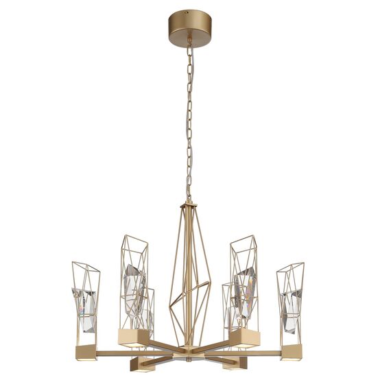 SL815.203.06 Люстра подвесная ST-Luce Матовое золото/Матовое золото, Прозрачный LED 6*8W 4000K PROGETTO, изображение 3