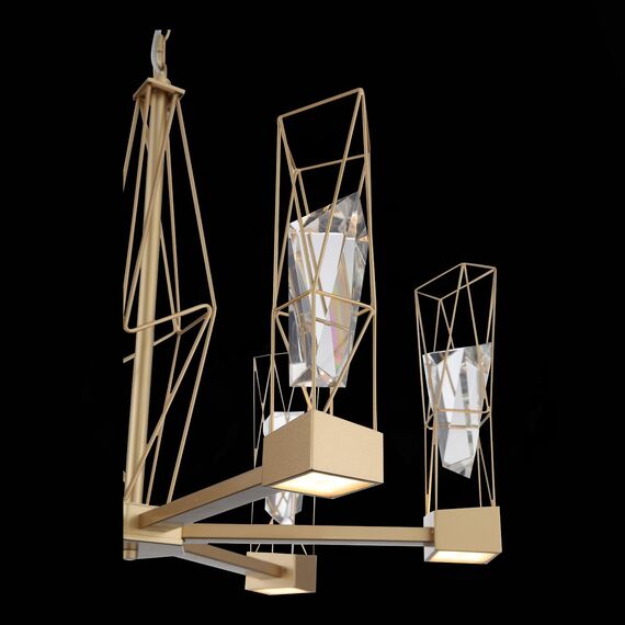 SL815.203.06 Люстра подвесная ST-Luce Матовое золото/Матовое золото, Прозрачный LED 6*8W 4000K PROGETTO, изображение 4