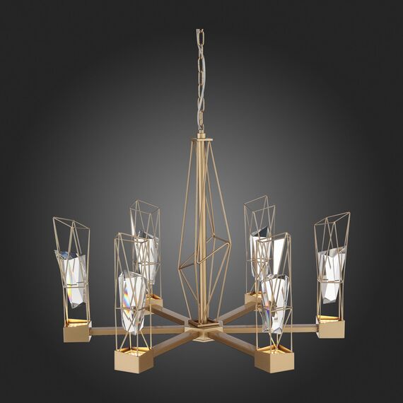 SL815.203.06 Люстра подвесная ST-Luce Матовое золото/Матовое золото, Прозрачный LED 6*8W 4000K PROGETTO, изображение 11