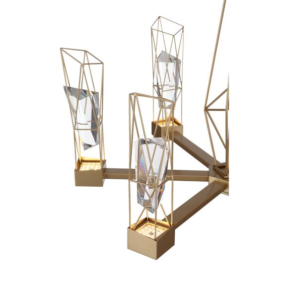 SL815.203.06 Люстра подвесная ST-Luce Матовое золото/Матовое золото, Прозрачный LED 6*8W 4000K PROGETTO, изображение 15