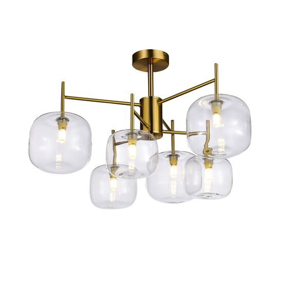 SL1049.302.06 Люстра потолочная ST-Luce Латунь/Прозрачный G9 6*5W FINN, изображение 3