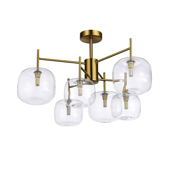 SL1049.302.06 Люстра потолочная ST-Luce Латунь/Прозрачный G9 6*5W FINN, изображение 4