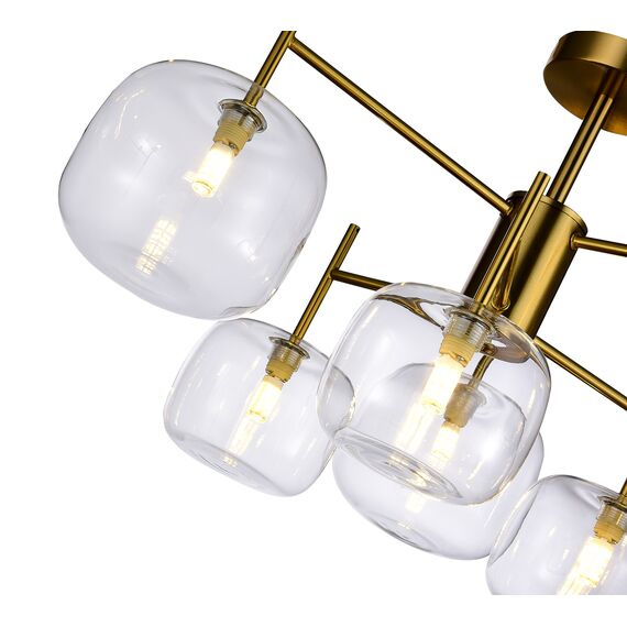 SL1049.302.06 Люстра потолочная ST-Luce Латунь/Прозрачный G9 6*5W FINN, изображение 5