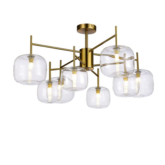 SL1049.302.08 Люстра потолочная ST-Luce Латунь/Прозрачный G9 8*5W FINN, изображение 3