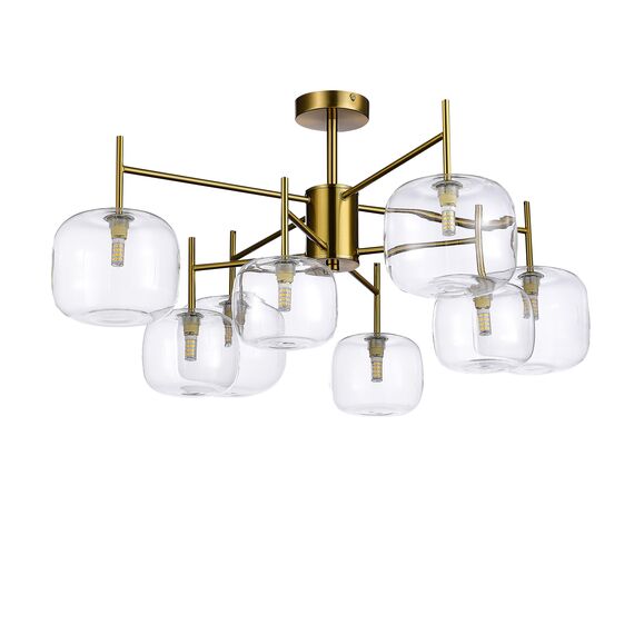 SL1049.302.08 Люстра потолочная ST-Luce Латунь/Прозрачный G9 8*5W FINN, изображение 4