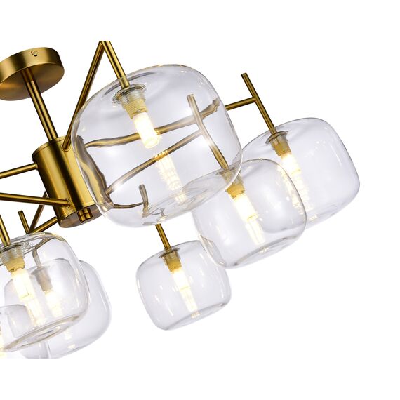 SL1049.302.08 Люстра потолочная ST-Luce Латунь/Прозрачный G9 8*5W FINN, изображение 5