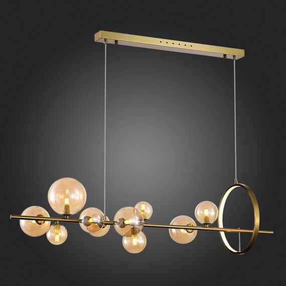 SL1165.323.15 Светильник подвесной ST-Luce Бронза/Коньячный G4 10+1*5W 4000K NECTON, изображение 2