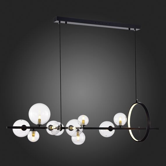 SL1165.423.15 Светильник подвесной ST-Luce Черный/Прозрачный G4 10+1*5W 4000K NECTON, изображение 2