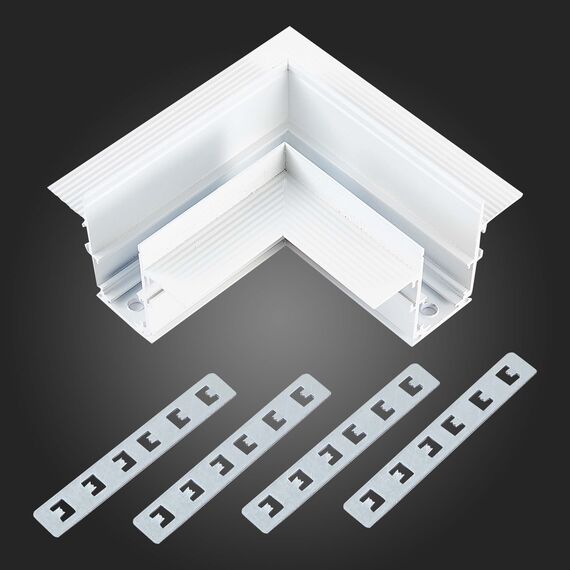 ST007.529.12 Угол-соединитель для встраиваемого магнитного шинопровода под ГКЛ 12мм ST-Luce Белый SKYLINE 48, изображение 2