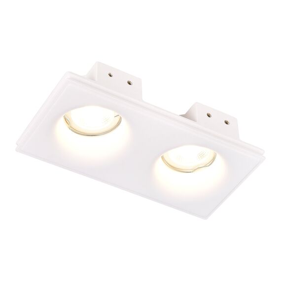 ST254.328.02 Св-к встр. из гипса Белый GU10 2*50W IP20 L200xW100xH45 180-240V Без ламп Встраиваемые светильники, изображение 3