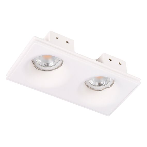 ST254.328.02 Св-к встр. из гипса Белый GU10 2*50W IP20 L200xW100xH45 180-240V Без ламп Встраиваемые светильники, изображение 4