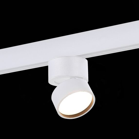 ST809.536.09 Магнитный трековый светильник Белый LED 1*9W 3000K 550Lm Ra&gt;90 120° IP20 D85xH126 48V SKYLINE 48