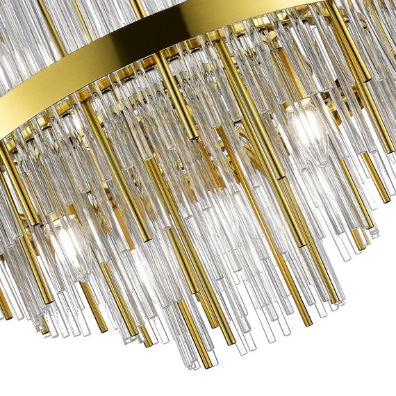 SL1634.303.09 Люстра подвесная ST-Luce Латунь/Прозрачный E14 9*60W RENS, изображение 5