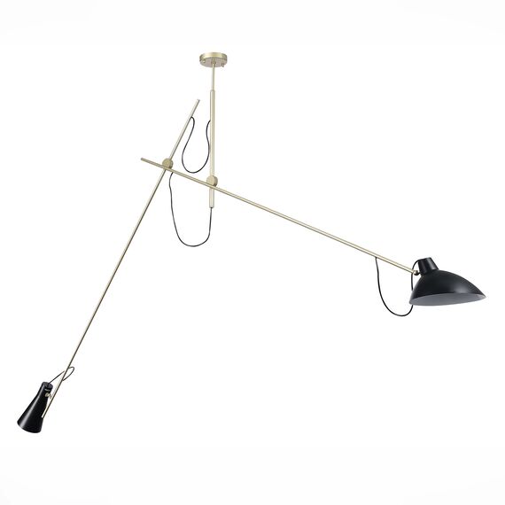 SL1803.203.02 Светильник подвесной ST-Luce Черный+Золото/Черный E27 2*60W JARRO, изображение 4