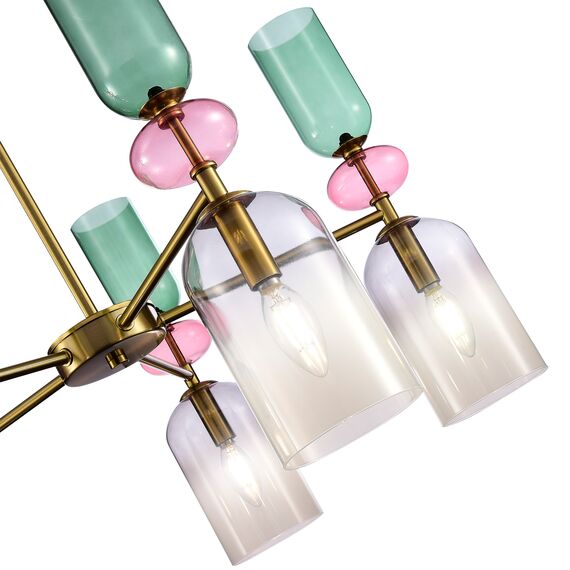 SL2000.202.05 Люстра потолочная ST-Luce Золотистый/Дымчатый E14 5*40W GEA, изображение 6