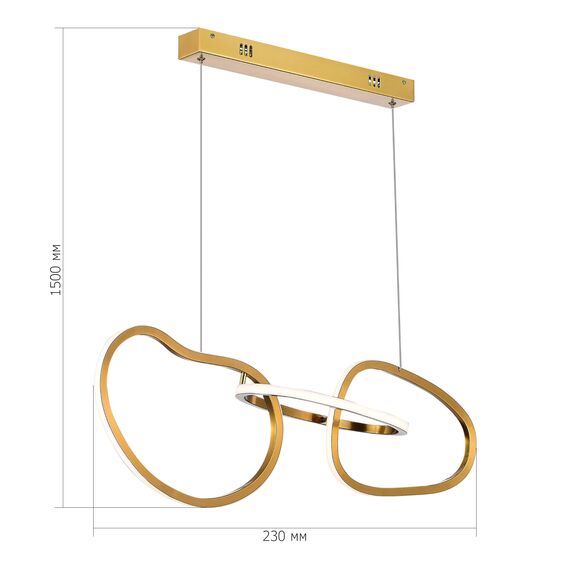 SL6505.203.26 Светильник подвесной ST-Luce Золотистый/Золотистый LED 1*26W 4000K ABRA, изображение 6