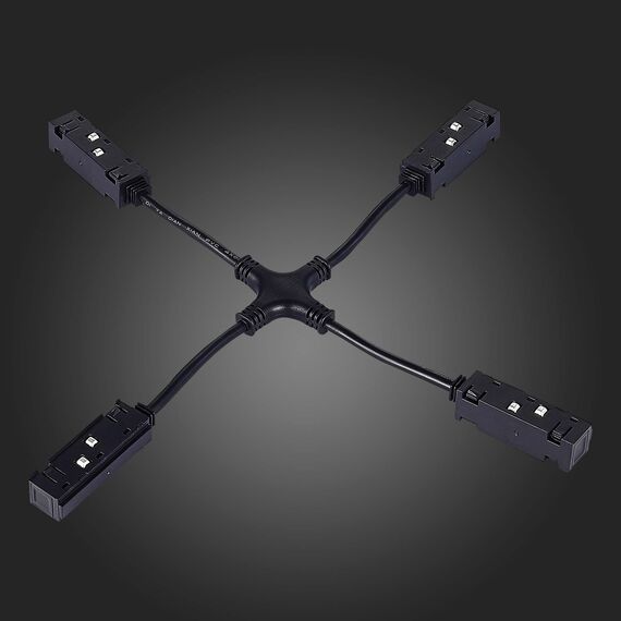 ST006.469.00 Коннектор питания X-образный для магнитного шинопровода ST-Luce Черный SKYLINE 48, изображение 2