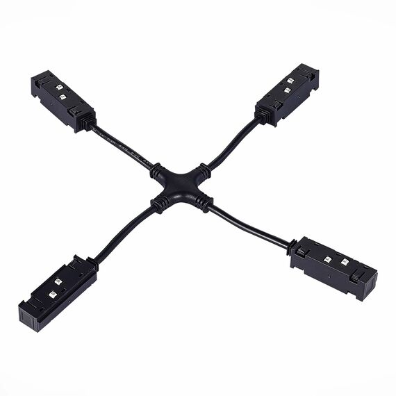 ST006.469.00 Коннектор питания X-образный для магнитного шинопровода ST-Luce Черный SKYLINE 48, изображение 3
